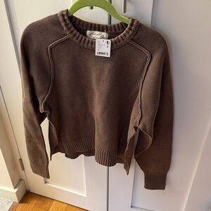 Brand New with Tag Free People Cozy Brown Sweater - Size XS